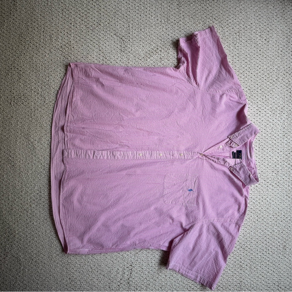 Polo by Ralph Lauren Pink Striped Button-Up Shirt